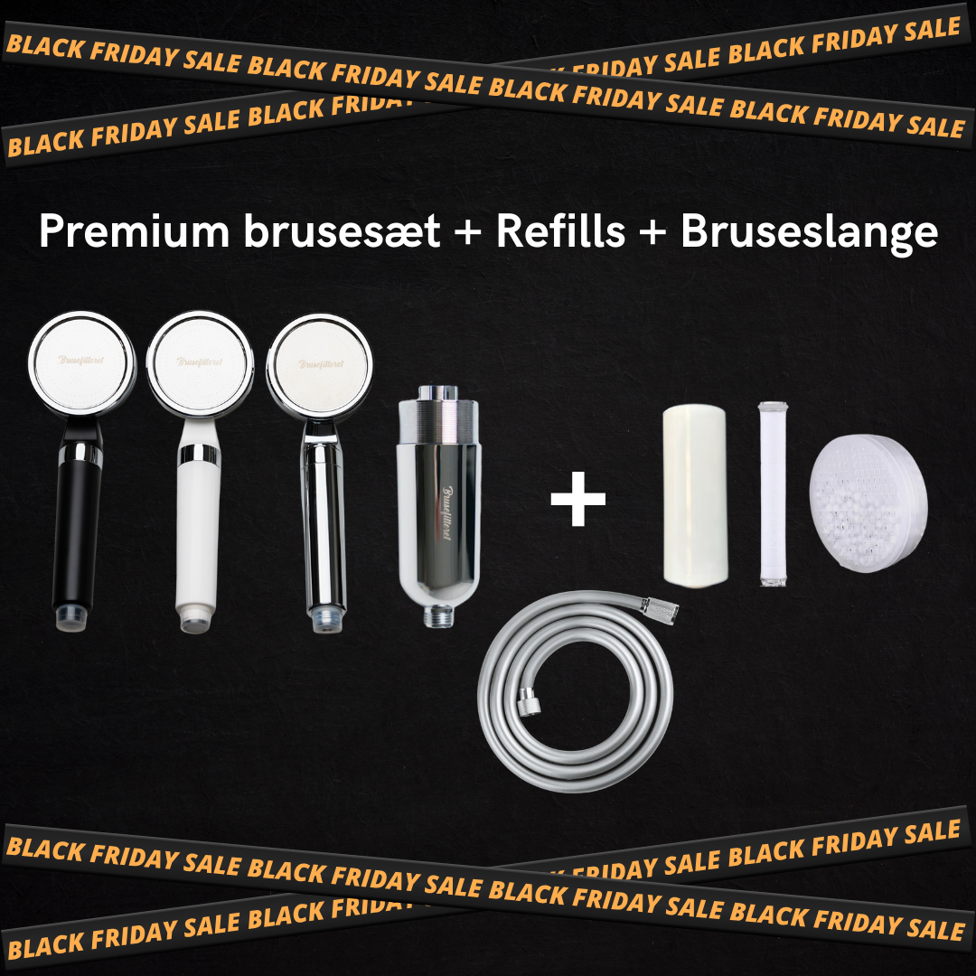 Premium brusesæt + refills + bruseslange