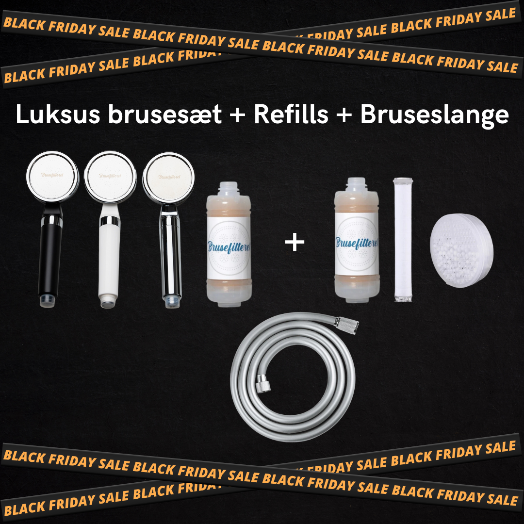 Luksus brusesæt + Refills + Bruseslange